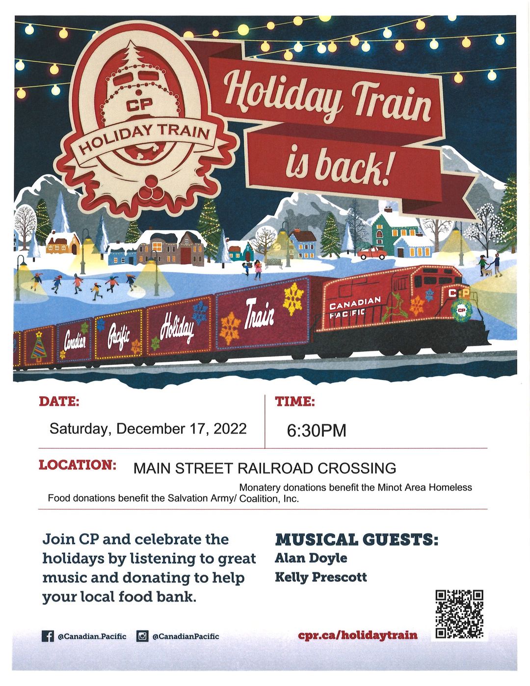 CP Holiday Train in Minot! Northern Sentry