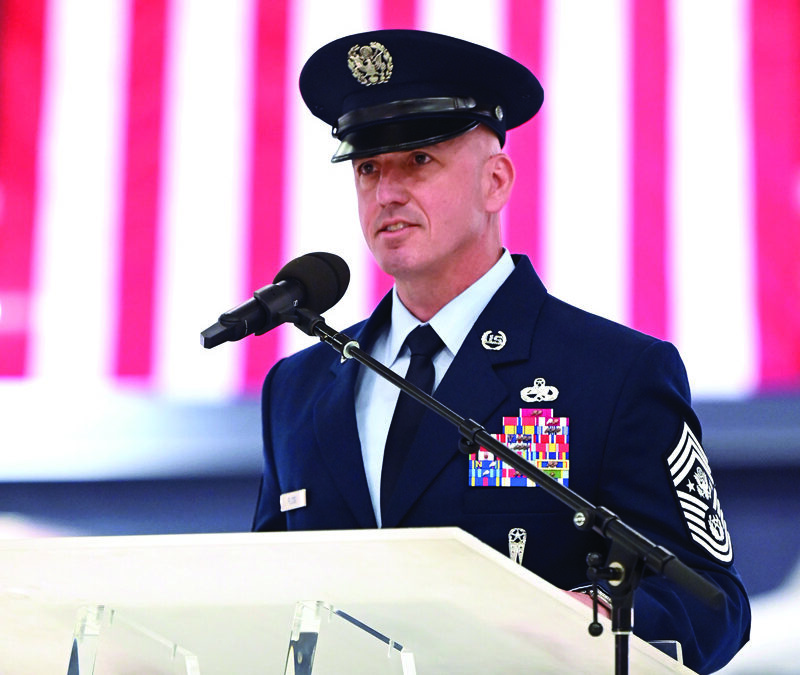 Flosi takes his place as the 20th Chief Master Sergeant of the Air Force