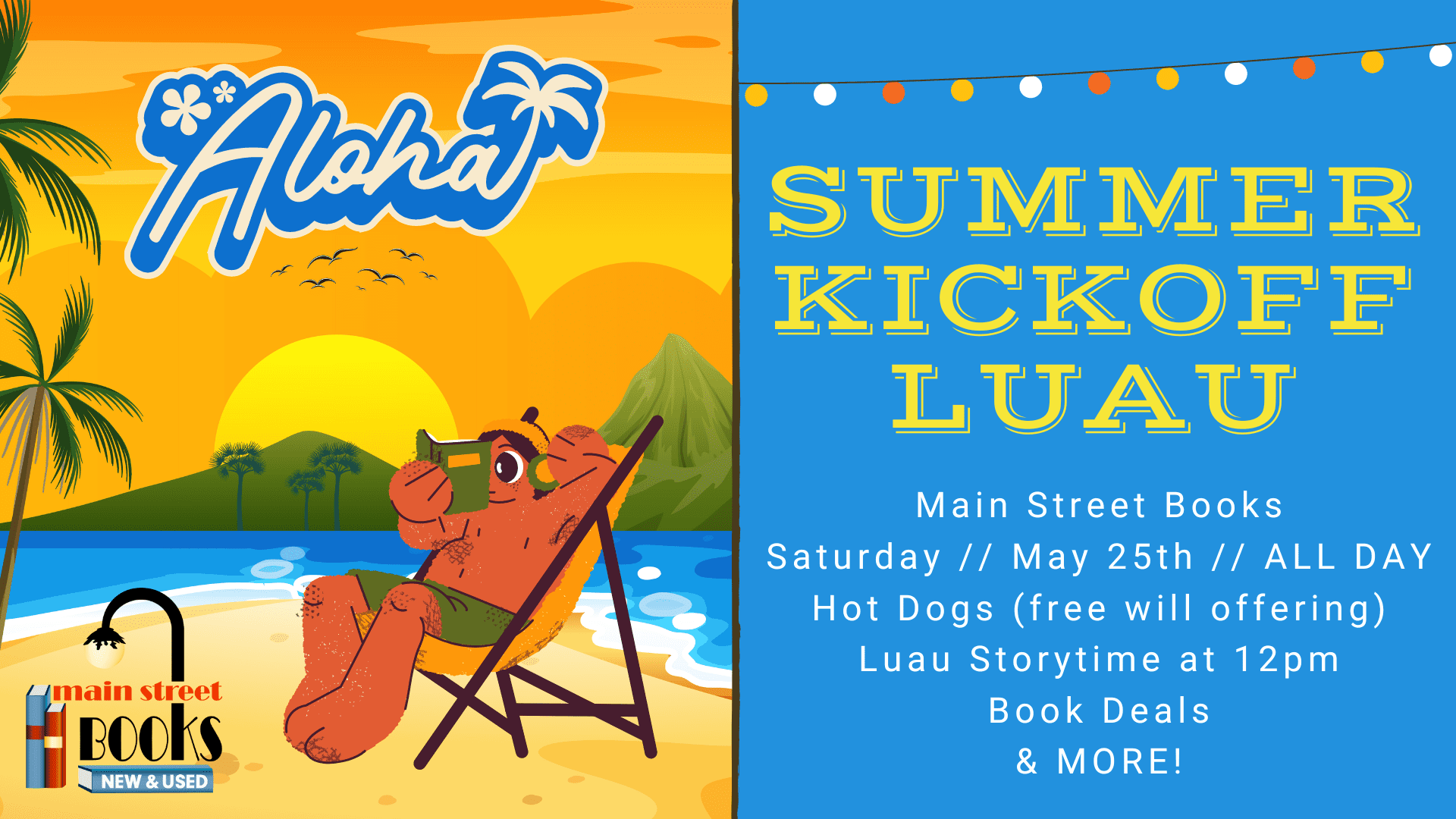 Summer Kickoff Luau at Main Street Books! | Northern Sentry