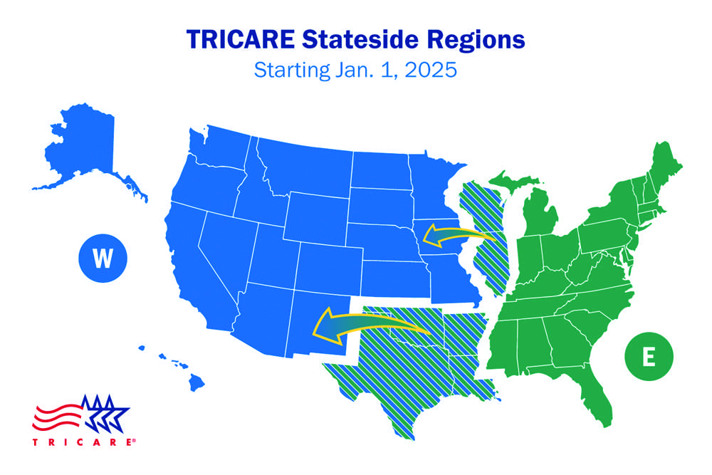 TRICARE regional contractor switched from Humana Military to TriWest Healthcare Alliance on Jan. 1, 2025. Tricare image